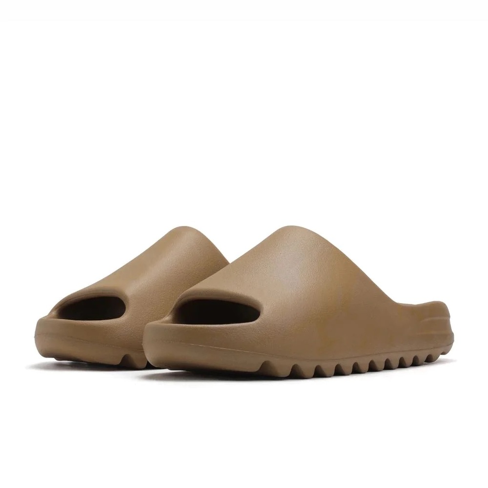 Ochre Yeezy slides